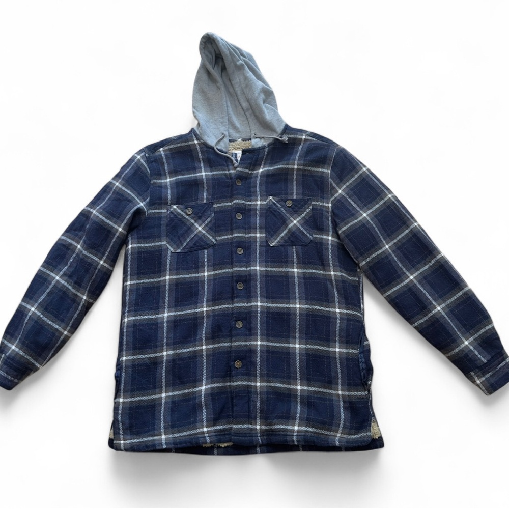 Weatherproof Blue‎ and Gray Hooded Sweatshirt